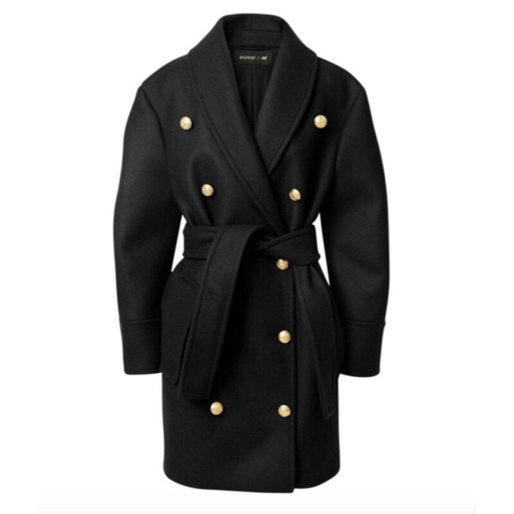 NEW! *RARE* Balmain x H&M Double Breasted Peacoat